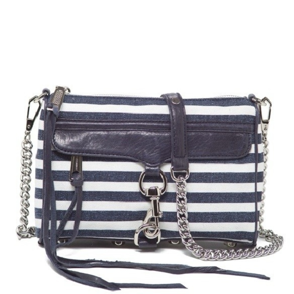 REBECCA MINKOFF Denim Nautical Mini Mac Convertible Crossbody Bag